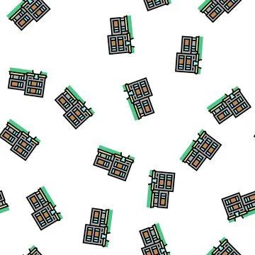 Contemporary house vector seamless pattern イラスト素材