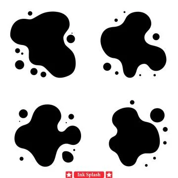 Contemporary Ink Splash Vector Collection  Perfect for Modern Artistic Expr.. Illustrazione stock