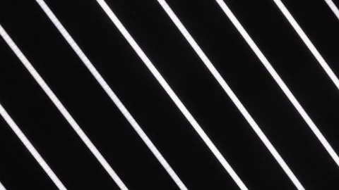 Contemporary interior ceiling featuring linear LED lamps. Minimalist geomet.. Video stock 333915230