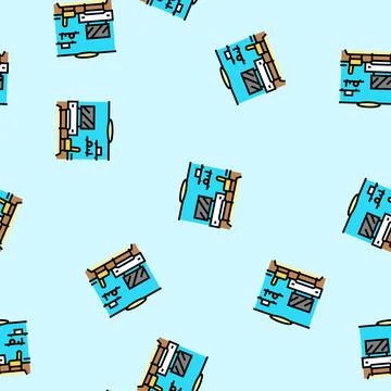 Contemporary interior desig vector seamless pattern 스톡 일러스트