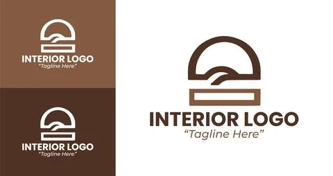 Contemporary Interior Logo Stock Illustration