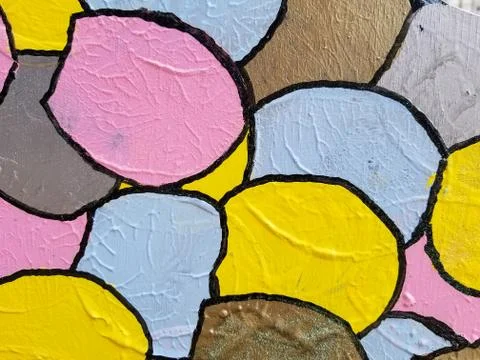 Contemporary  irregular shape paint abstract Stock Photos