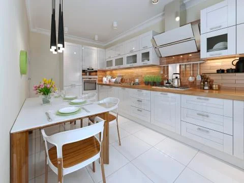 Contemporary Kitchen Design Stock Illustration