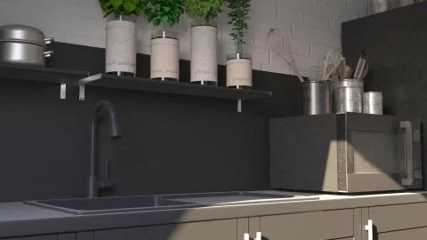 Contemporary kitchen Stock Illustration