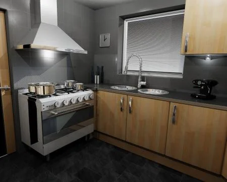 Contemporary kitchen Stock Photos