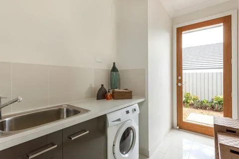A contemporary laundry Stock Photos