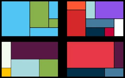 Contemporary layout grid template collection for portfolio, brochure, and w.. Stock Illustration