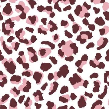 Contemporary leopard skin seamless pattern texture repeat. Abstract animal fu Stock Illustration