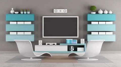 Contemporary living room Stock Illustration
