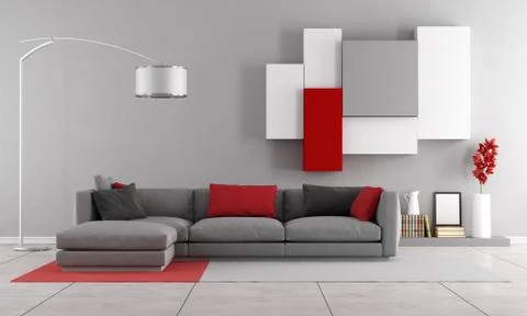 Contemporary lounge Stock Illustration