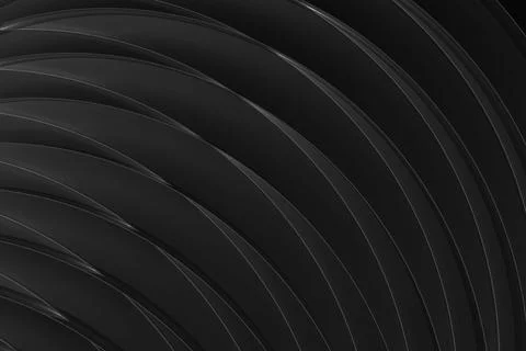 Contemporary minimalist abstract background, pattern - thin grey curved strip Illustrazione stock