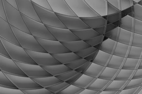 Contemporary minimalist abstract background, pattern - thin grey curved strip Illustrazione stock