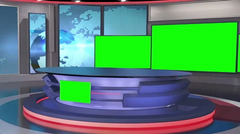 Contemporary News Studio HD Stock Footage 56574751