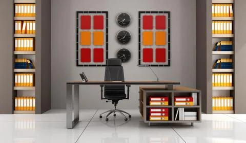 Contemporary office Stock Illustration