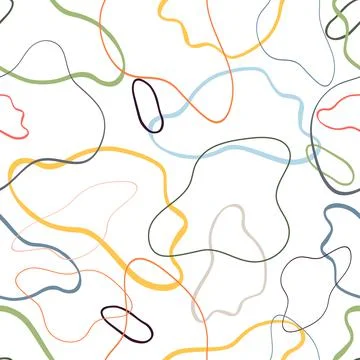 Contemporary pattern with abstract shapes Stock Illustration