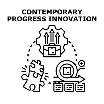 Contemporary progress innovation concept vector illustration icon Stock Illustration