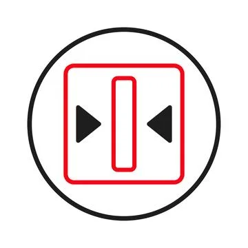 Contemporary resize vector icon within circle highlighting adjust dimension.. Illustrazione stock