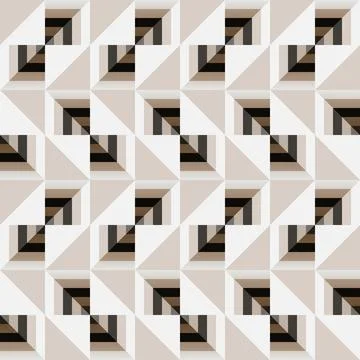 Contemporary seamless geometric pattern, square shapes. Clean abstract design Ilustração Stock