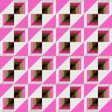 Contemporary seamless geometric pattern, square shapes. Clean abstract desi.. Stockillustratie