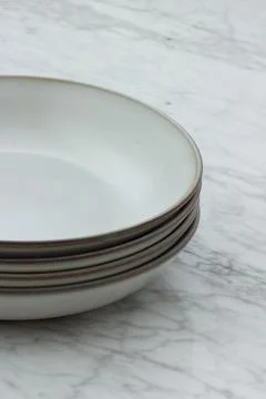 Contemporary set of plates Stock Photos