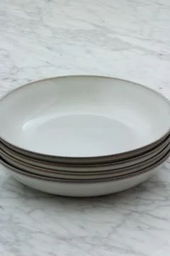 Contemporary set of plates Stock Photos