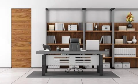Contemporary small office Stock Illustration