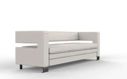 Contemporary style white sofa Stock-Illustration