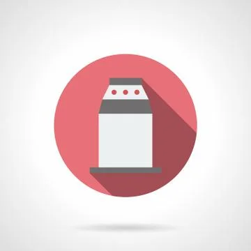 Contemporary turnstile red round vector icon Stock Illustration