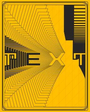 Contemporary Typography Poster Creative Optical Motion Design Stock Illustration