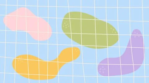 Contemporary vector background with hand drawn organic shapes and lines. Naive Stock Illustration