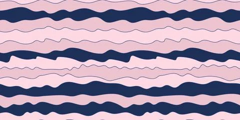 Contemporary wave creative seamless pattern. Abstract wavy line endless wallp Stock Illustration
