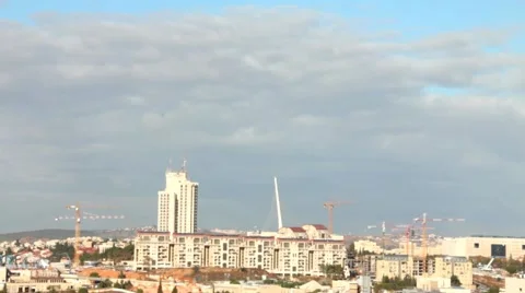Contemporary Western Jerusalem at winter Stock-Footage 41856233