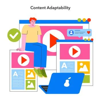 Content Adaptability concept. Vector illustration 库存插图