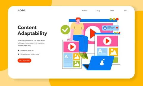 Content Adaptability concept. Vector illustration 库存插图