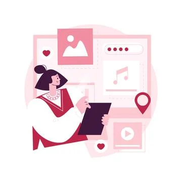 Content aggregator abstract concept vector illustration. Stock Illustration