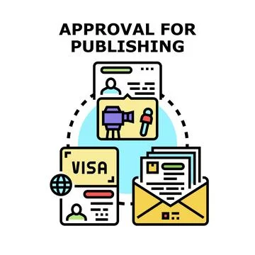 Content approval process for media publishing イラスト素材