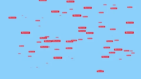 Content blocked, background. Banner with content blocked. Flying blocking Stockbeeldmateriaal 333133132