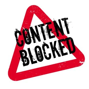 Content Blocked rubber stamp Stock Illustration