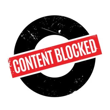 Content Blocked rubber stamp Stock Illustration