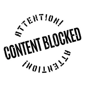 Content Blocked rubber stamp Illustrazione stock