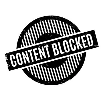 Content Blocked rubber stamp Stockillustratie