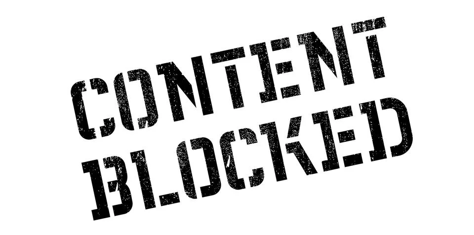 Content Blocked rubber stamp Stockillustratie