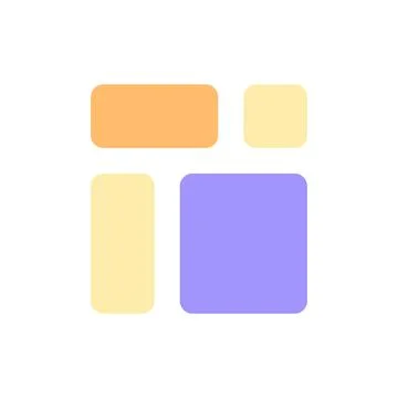 Content blocks pixel perfect flat gradient color ui icon Illustrazione stock