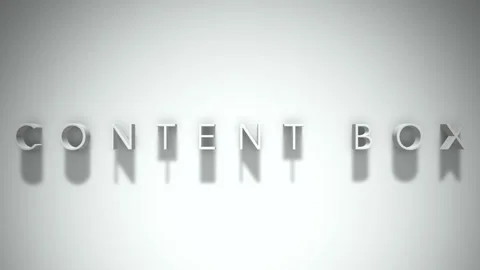 Content box 3D title animation with shadows on a white background Stock-Footage 297802082