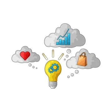 Content brainstorm illustration Stock Illustration