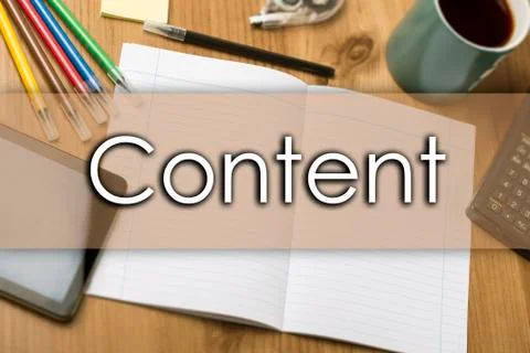 Content - business concept with text Stockfoto's