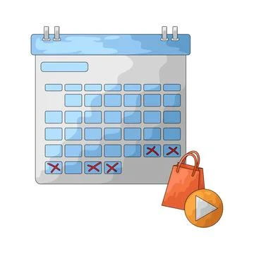 Content calendar illustration 库存插图