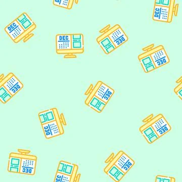 Content calendar social media vector seamless pattern Stock Illustration