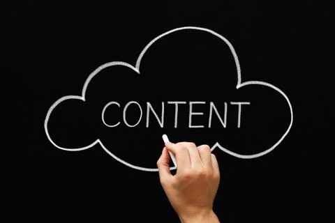 Content Cloud Concept Blackboard 스톡 사진