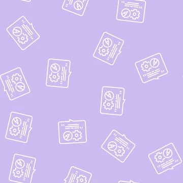 Content create line seamless pattern Illustrazione stock